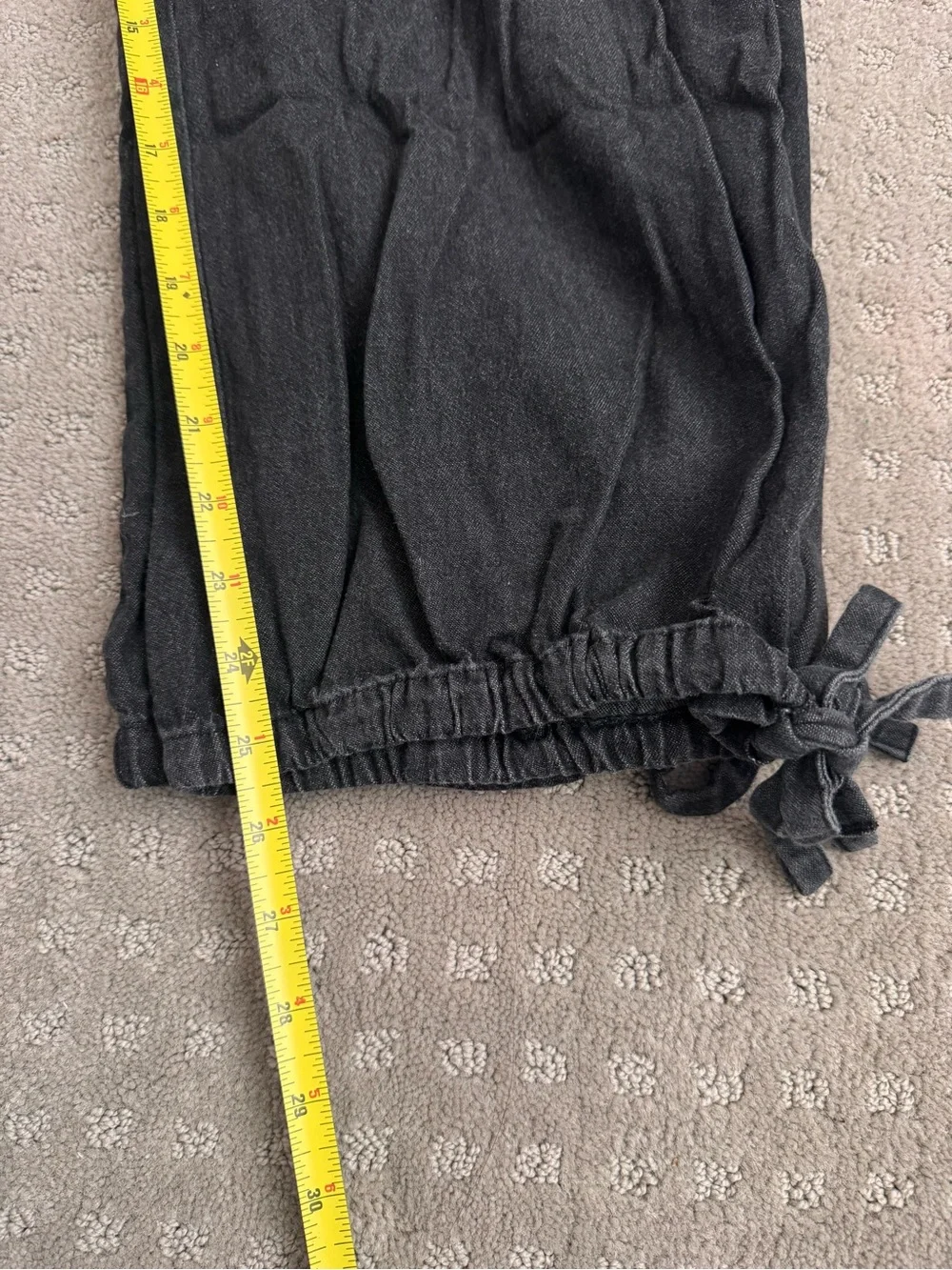 Downeast Black Drawstring Cargo Pants